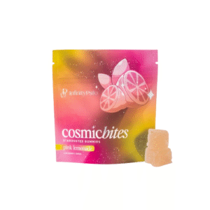 cosmic bites pink lemonade gummies